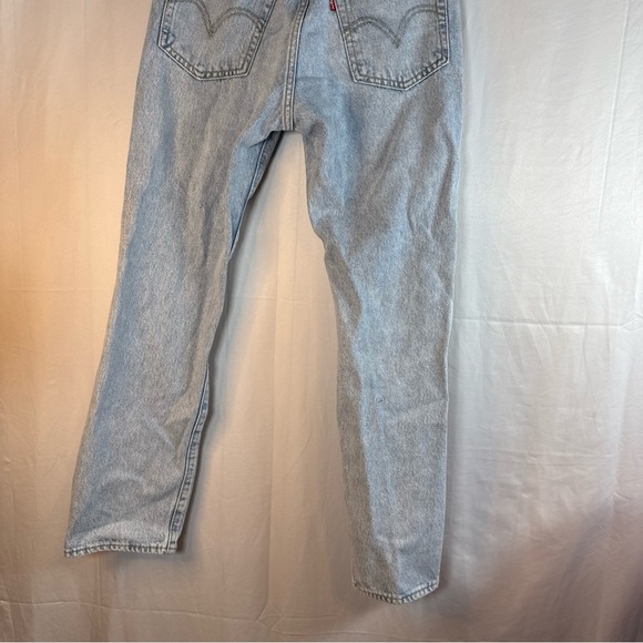 Levi's Light Blue Distressed Straight Leg Jeans Size 25 Preowned - Picture 8 of 11